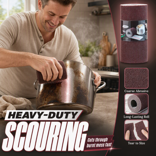 🎉 LIMITED TIME 50% OFF! 🧽 Heavy-Duty Scouring Roll – Tough Kitchen Cleanup, Burnt Residue & Grease Remover 💪