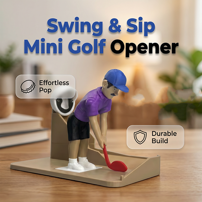 ⛳ 50 % DE RÉDUCTION ! 🍺 Mini Golf Novelty Bottle Opener – Plastique + Métal – Figurine Golfeur pour Bar & Bureau ⛏️