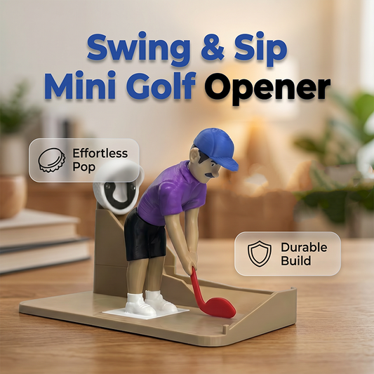 ⛳ 50 % DE RÉDUCTION ! 🍺 Mini Golf Novelty Bottle Opener – Plastique + Métal – Figurine Golfeur pour Bar & Bureau ⛏️