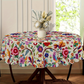 🎉 2026 SALE 50% OFF! 💞 Retro Floral Tablecloth – Vibrant Bird & Floral Design for Dining & Parties 🌸