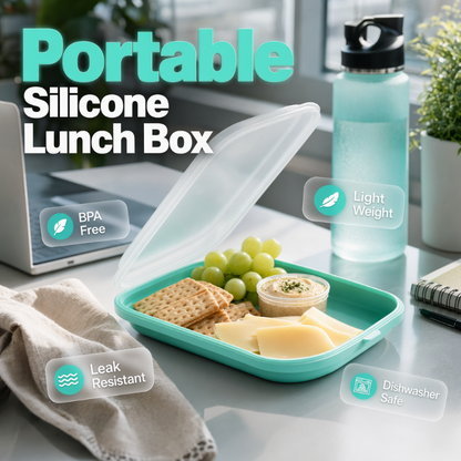 🎉 2026 SALE — OVER 31,700 SOLD! 🍱 Silicone Lunch Box – Collapse, Pack, Go! – Flexible, Secure Lid & Bag-Friendly Design – Portable Meals Made Simple ✨