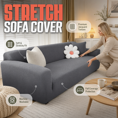 🎉 LIMITED TIME 50% OFF! 🛋️ Universal Stretch Jacquard Sofa Slipcover – Textured Fit, Full-Wrap Protection & Everyday Comfort ✨