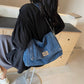 📢 LIMITED TIME 50% OFF! ⏰ Retro Large Capacity Chain Strap Shoulder Bag – Vintage Denim Design with Spacious Main Compartment 👜