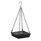 🐦 50% OFF! ✨ Hanging Wild Bird Feeder Tray – Rust-Resistant Metal Mesh Platform, 360° Open Feeding Area & Heavy-Duty Three-Point Hanging Chains – Classic Matte Black Garden Accent for Backyard Birding 🌿