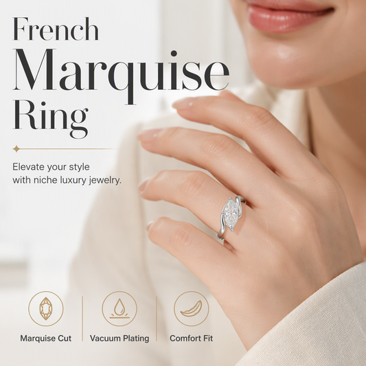 🎉 LIMITED TIME 50% OFF! 💍 Radiant Marquise Ring – Marquise-Cut Zircon, French-Inspired Minimal Elegance & Luminous Sparkle ✨