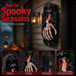 🎉 LIMITED TIME 50% OFF! 💀 Spooky Skull Door Bell Hanging Decoration – Moving Skeleton Claw, Red Glowing Eye & Creepy Mist Effect 👻