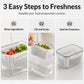 ⏳🔥 LIMITED-TIME 50% OFF! ⏰ 3-Piece Fruit Drain Basket & Storage Container Set with Lids – One-Lift Drainage, 24H Airtight Lock & Modular Stacking – Fresh Produce Stays Crisp Longer 🥗