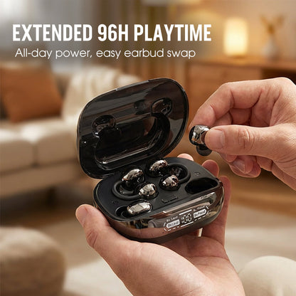 📢📢50% OFF !! ⏰Bluetooth 6.0 Clip-On & In-Ear Wireless Earbuds