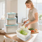 🥗 LIMITED TIME 50% OFF! 🧊 2 in 1 Draining Fresh-Keep Food Container with Built-in Colander – Leakproof Fridge Storage for Fruits & Veggies ✨