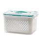 🥗 LIMITED TIME 50% OFF! 🧊 2 in 1 Draining Fresh-Keep Food Container with Built-in Colander – Leakproof Fridge Storage for Fruits & Veggies ✨