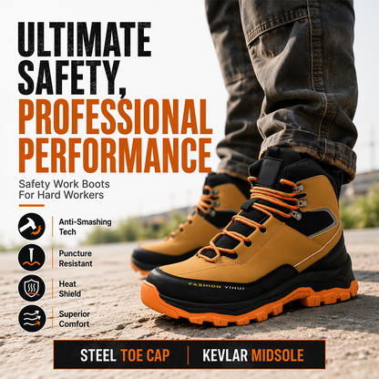 🎉 2026 Sale — Over 27900 Sold!💞 Steel Toe Puncture‑Resistant Safety Shoes‑Protective 🥾