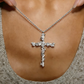 🎉 LIMITED TIME 50% OFF! ✝️ Radiant Cross Necklace – Twisted Chain, Petal Sparkle & Cubic Zirconia Brilliance ✨
