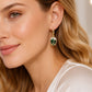🌹 2026 SALE 50% OFF! 💎 Elegant Rosebud C-Shaped Hoop Earrings – Rhinstone Embellished, Lightweight Alloy, 4 Colors ✨