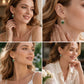 🌹 2026 SALE 50% OFF! 💎 Elegant Rosebud C-Shaped Hoop Earrings – Rhinstone Embellished, Lightweight Alloy, 4 Colors ✨
