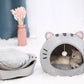 ⛺🛋️ 50% OFF! 🐾2-in-1 Pet Tent & Bed – Convertible cat cave with removable cushion, spacious for cats & small dogs.