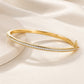 🎉 LIMITED TIME 50% OFF! ✨ Retro Rhinestone Gold-Tone Cuff Bangle – Hinged Opening, Sparkling Stone Rows & Vintage Glam ✨