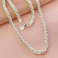 🎉 LIMITED TIME 50% OFF! ✨ Elegant Silver-Tone Braided Wheat Chain Necklace – Classic Weave, Durable Lobster Clasp & Lightweight Everyday Style 💫