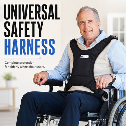 🎉 2026 SALE 50% OFF! ♿ Wheelchair Safety Seatbelt for Elderly – Universal Vest-Style Harness, Medical Grade & Core Stability Support ✨