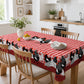 🐓 LIMITED TIME 50% OFF! ❤️ Farmhouse Rooster Tablecloth – Red Buffalo Plaid Chicken Table Cover, Spill Proof & Scalloped Lace Edge ✨