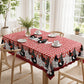 🐓 LIMITED TIME 50% OFF! ❤️ Farmhouse Rooster Tablecloth – Red Buffalo Plaid Chicken Table Cover, Spill Proof & Scalloped Lace Edge ✨