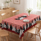 🐓 LIMITED TIME 50% OFF! ❤️ Farmhouse Rooster Tablecloth – Red Buffalo Plaid Chicken Table Cover, Spill Proof & Scalloped Lace Edge ✨