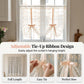 📢 LIMITED TIME 50% OFF! ⏰🌸 Embroidered Floral Tie-Up Sheer Curtain – Elegant Floral Embroidery, Soft Sunlight Filter & Adjustable Ribbon Design ✨