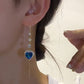 ⏳ LIMITED TIME 50% OFF! ⏰ Exquisite Blue Heart Synthetic Gemstone Threader Earrings – Dazzling Sapphire Look, Hypoallergenic & Timeless 💙