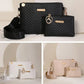 🎉 LIMITED TIME 50% OFF! 👛 Women Wave Embossed Crossbody Bag Set – Wide Strap Commuter Shoulder Bag with Matching Coin Pouch ✨