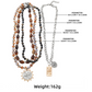🎉 LIMITED TIME 50% OFF! 📿 Retro Multi-Layer Beaded Necklace – Stacked Look, Earth Tones & Metallic Accents – Adjustable Lobster Clasp ✨