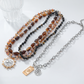 🎉 LIMITED TIME 50% OFF! 📿 Retro Multi-Layer Beaded Necklace – Stacked Look, Earth Tones & Metallic Accents – Adjustable Lobster Clasp ✨