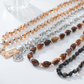 🎉 LIMITED TIME 50% OFF! 📿 Retro Multi-Layer Beaded Necklace – Stacked Look, Earth Tones & Metallic Accents – Adjustable Lobster Clasp ✨