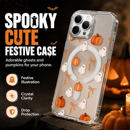 📢 LIMITED TIME 50% OFF! ⏰🎃 Cute Halloween Clear Phone Case – Spooky Festive Design, Crystal Clear Protection & Wireless Charging Compatible ✨