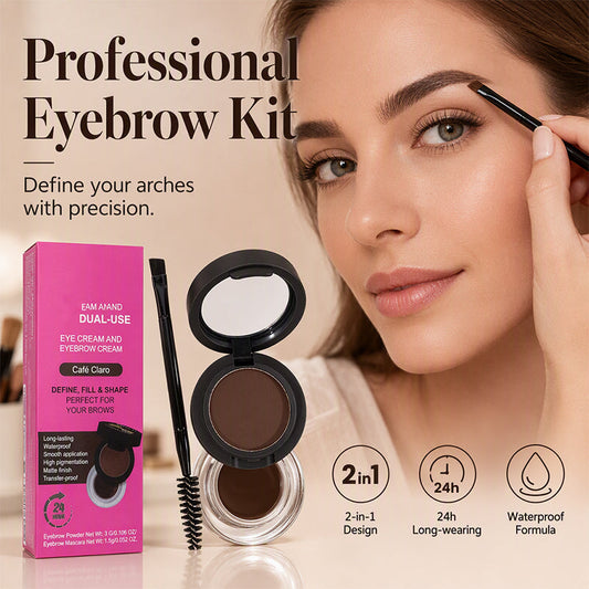 🎉 2026 SALE 50% OFF! ✍️ 2-in-1 Highly Pigmented Eyebrow Powder & Cream – 24H Smudge-Proof, Natural 3D Fog Effect & Professional Kit 💫