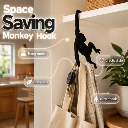🐒 LIMITED TIME 50% OFF! Monkey Shaped Banana Hook – Hang Fruit, Keys & Bags – Playful Storage with Personality! ✨