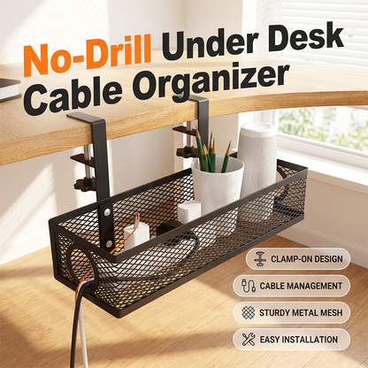 🔌 LIMITED TIME 50% OFF! 🖥️ Under Desk Cable Organizer – Sturdy Clips, Tangle-Free & Easy Install – Keeps Cables Neat and Out of Sight ✨