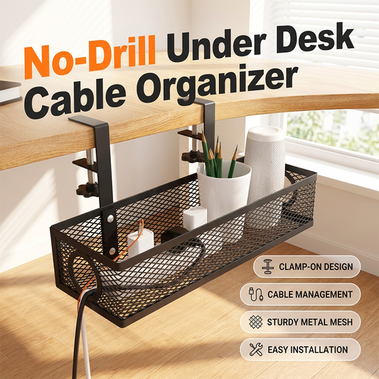 🔌 LIMITED TIME 50% OFF! 🖥️ Under Desk Cable Organizer – Sturdy Clips, Tangle-Free & Easy Install – Keeps Cables Neat and Out of Sight ✨