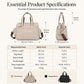 🎉 LIMITED TIME 50% OFF! 👜 Casual Canvas Tote Bag with Pleated Side Pockets for Women – Minimalist Design, 8-Zone Organization & Multi-Way Styling ✨