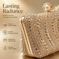 🎉 LIMITED TIME 50% OFF! 💎 Elegant Pearl Clasp Evening Clutch Bag – Rhinestone Embellished, 3-in-1 Wear & Dumpling Silhouette ✨