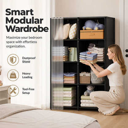 🎉 LIMITED TIME 50% OFF! 🏠 Multi-Tier Space-Saving Dustproof Wardrobe – Smart Modular Design, Heavy-Duty Steel Tubes & Full Dust Protection ✨
