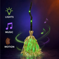 🧙 LIMITED TIME 50% OFF NOW! Animated Witch Broom Halloween Decoration – Walking Feet Movement, Spooky Sound & Glowing Green LED Lights – Perfect for Yard & Party ✨