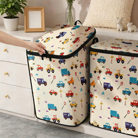 🔥 LIMITED TIME 50% OFF! 🎉 Large Foldable Canvas Storage Organizer – Durable Canvas, Zippered Lid & Reinforced Handles ✨