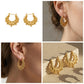 🎉 LIMITED TIME 50% OFF! 💫 Vintage Stainless Steel Bohemian Hoop Earrings – Delicate Beaded Design, Lightweight & Polished Finish ✨