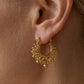 🎉 LIMITED TIME 50% OFF! 💫 Vintage Stainless Steel Bohemian Hoop Earrings – Delicate Beaded Design, Lightweight & Polished Finish ✨