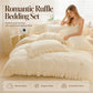 🛏️ 50% OFF! ✨ Simple Solid Color 4-Piece Bedding Set with Ruffled Borders – Double-Stitched Ruffle Hem, Cloud-Like Microfiber & Breathable Softness – Romantic Elegance for Your Sleep Sanctuary 🌙