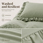 🛏️ 50% OFF! ✨ Simple Solid Color 4-Piece Bedding Set with Ruffled Borders – Double-Stitched Ruffle Hem, Cloud-Like Microfiber & Breathable Softness – Romantic Elegance for Your Sleep Sanctuary 🌙