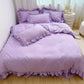 🛏️ 50% OFF! ✨ Simple Solid Color 4-Piece Bedding Set with Ruffled Borders – Double-Stitched Ruffle Hem, Cloud-Like Microfiber & Breathable Softness – Romantic Elegance for Your Sleep Sanctuary 🌙
