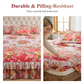 🌸 LIMITED TIME 50% OFF! 3-Piece Floral Ruffled Bed Skirt – Decorative Bedroom Bedding Set with Pillowcases ✨