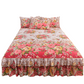 🌸 LIMITED TIME 50% OFF! 3-Piece Floral Ruffled Bed Skirt – Decorative Bedroom Bedding Set with Pillowcases ✨
