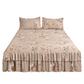 🌸 LIMITED TIME 50% OFF! 3-Piece Floral Ruffled Bed Skirt – Decorative Bedroom Bedding Set with Pillowcases ✨