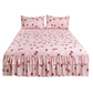 🌸 LIMITED TIME 50% OFF! 3-Piece Floral Ruffled Bed Skirt – Decorative Bedroom Bedding Set with Pillowcases ✨